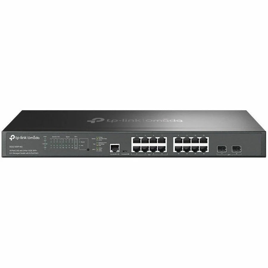 TP-Link Omada 16-Port 2.5G AND 2-Port 10GE SFP L2 Managed Switch - SG3218XP-M2