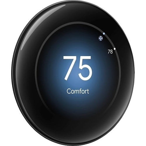 Google Nest Learning Thermostat (4th Gen) with Nest Temperature Sensor (2nd Gen), Polished Obsidian (GA05169-US)