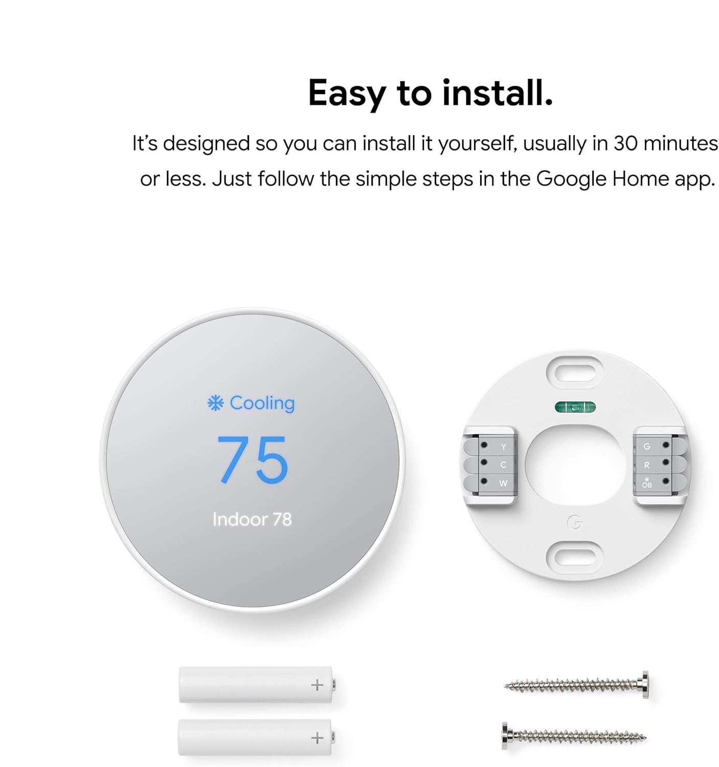 Google Nest Thermostat Trim Kit, Snow (GA01837-US)