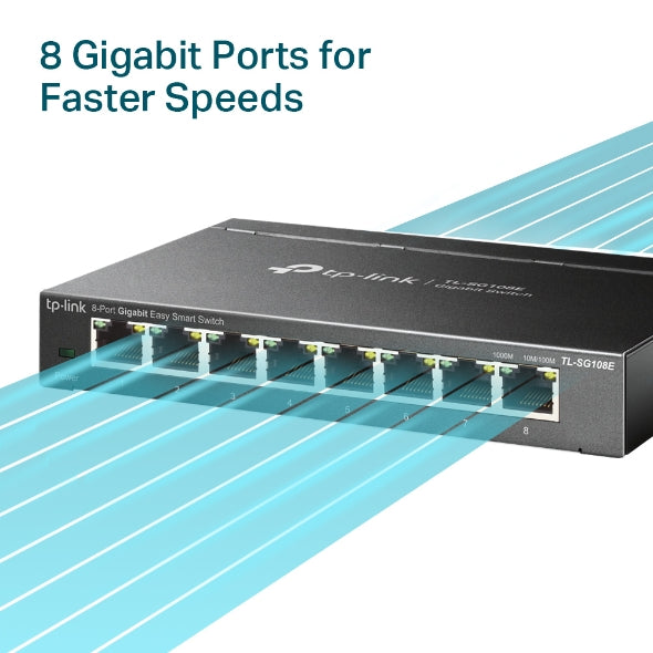 TP-Link 8-Port Gigabit Easy Smart Switch - TL-SG108E