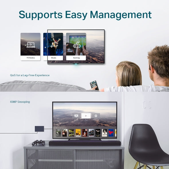 TP-Link 8-Port Gigabit Easy Smart Switch - TL-SG108E