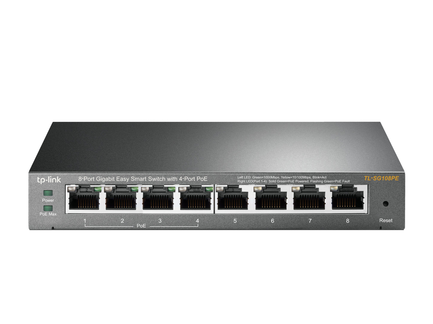TP-Link 8-Port Gigabit Easy Smart Switch with 4-Port PoE - TL-SG108PE