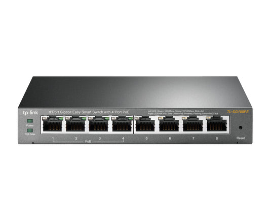 TP-Link 8-Port Gigabit Easy Smart Switch with 4-Port PoE - TL-SG108PE