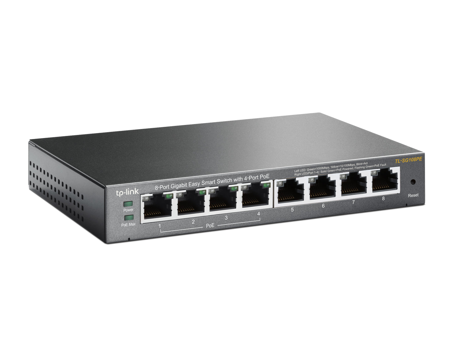TP-Link 8-Port Gigabit Easy Smart Switch with 4-Port PoE - TL-SG108PE