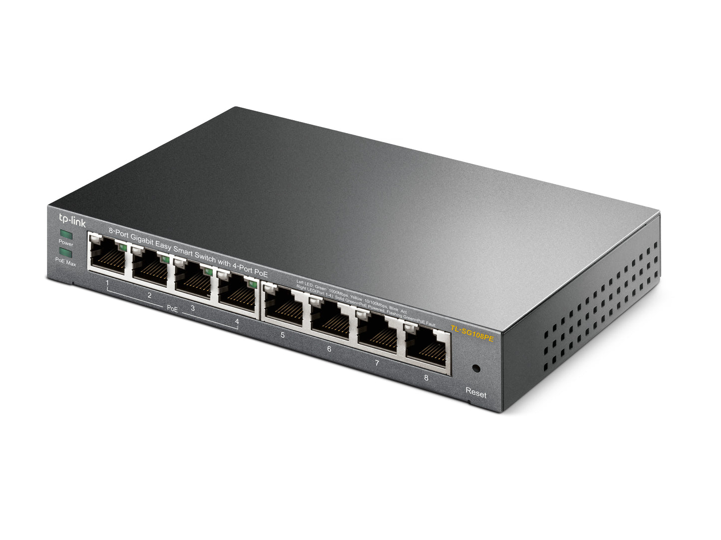 TP-Link 8-Port Gigabit Easy Smart Switch with 4-Port PoE - TL-SG108PE