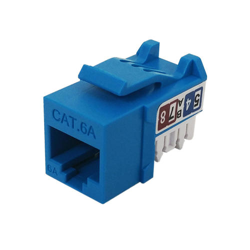 Cat6A Slim Profile Keystone Jack, 110 Punch-Down