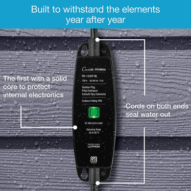 Lutron Caseta Outdoor Smart Plug - PD-15OUT-BL